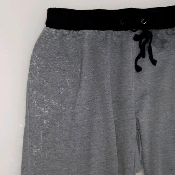 Poof drawstring bleach splatter grey joggers - Picture 2 of 7